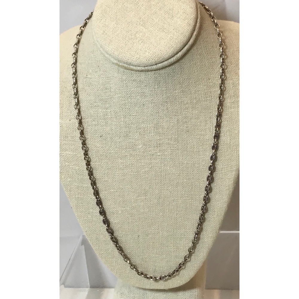 Sterling Silver Italy Mariner Gucci Link Necklace